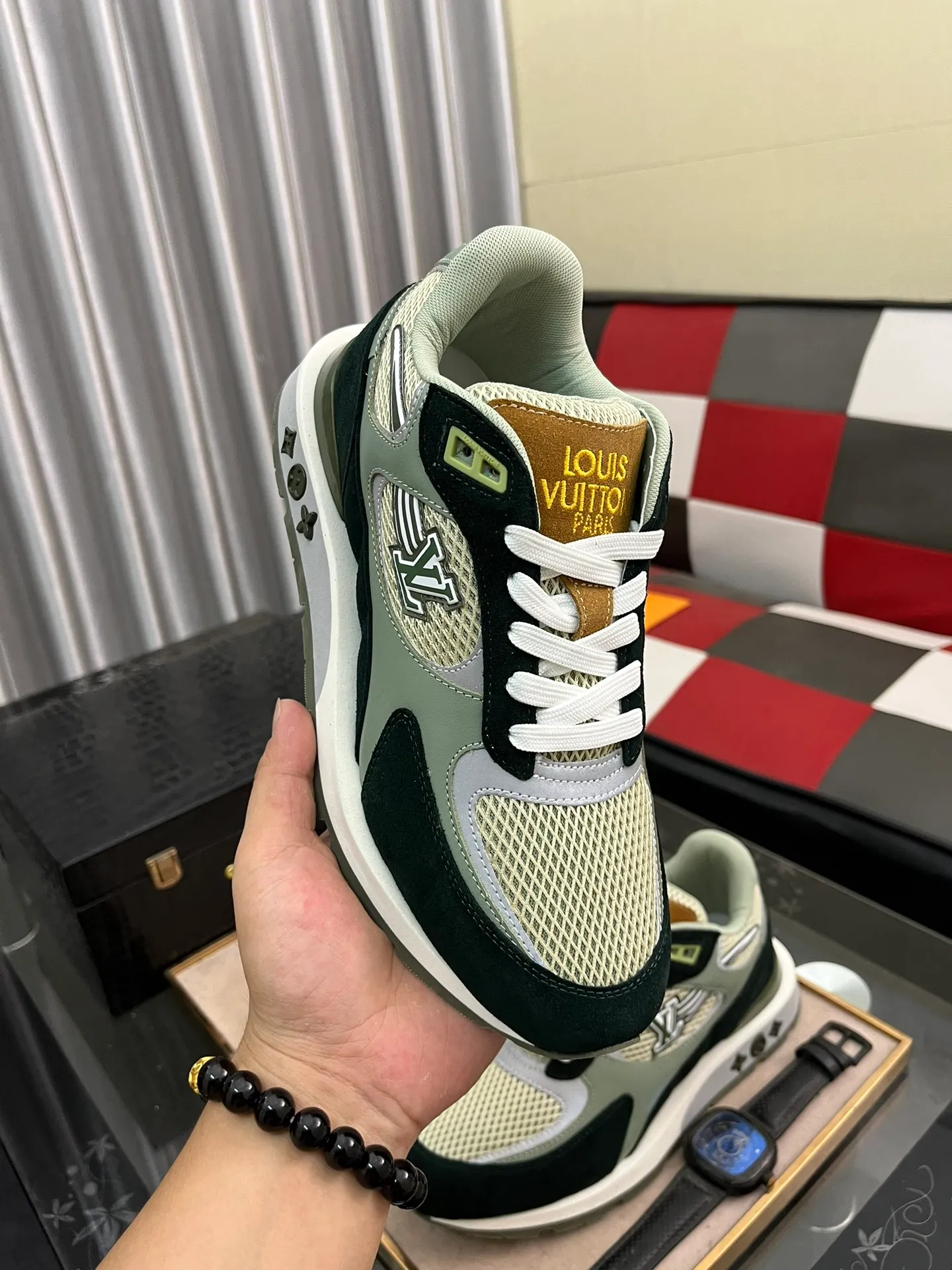 Men's Men's Shoes 💰660⌚️⌚️【LOUIS VUITTON) New 🍀LV Louis Vuitton*——LV classic dad shoes trendy shoes! Made of imported original soft calf leather, imported fly woven lining. Original wear-resistant rubber outsole! High quality products! Code number: 38-44